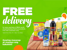 Get Free Delivery on Minimum Spend ₱2,500 (For All Stores & Supermarket)